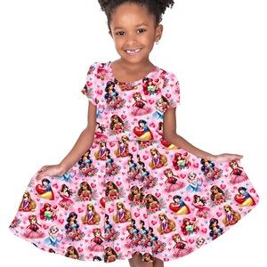 NWT Little Snuggles Princess (Belle, Ariel, Moana, Elsa) Bamboo Twirl Dress - 2T